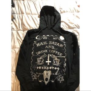 Hail Satan And Drink Coffee - Hooded Pullover